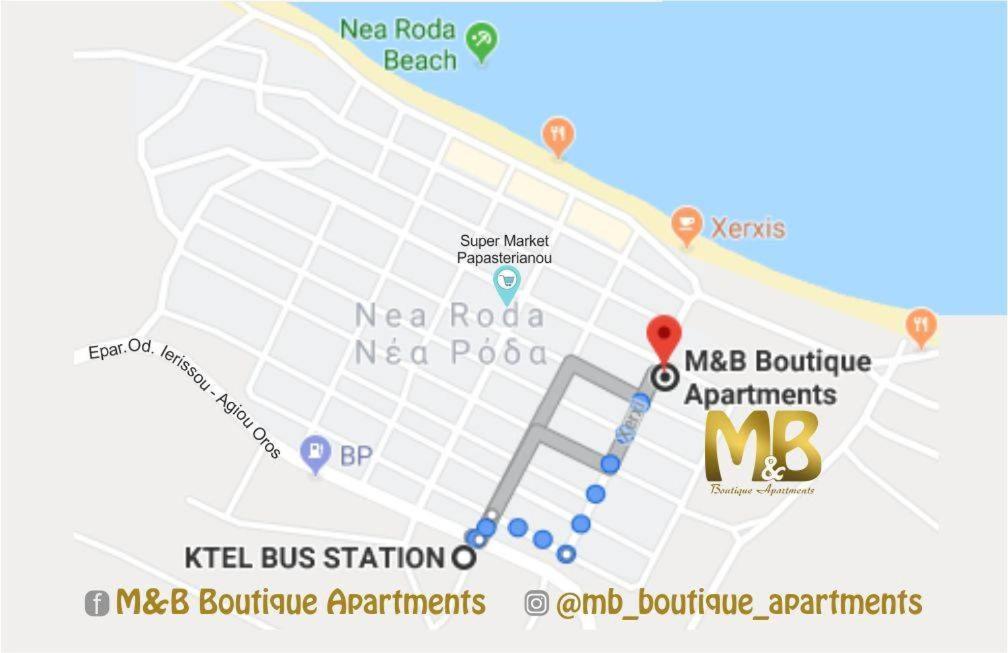 M&B Boutique Apartments Nea Roda Exteriér fotografie